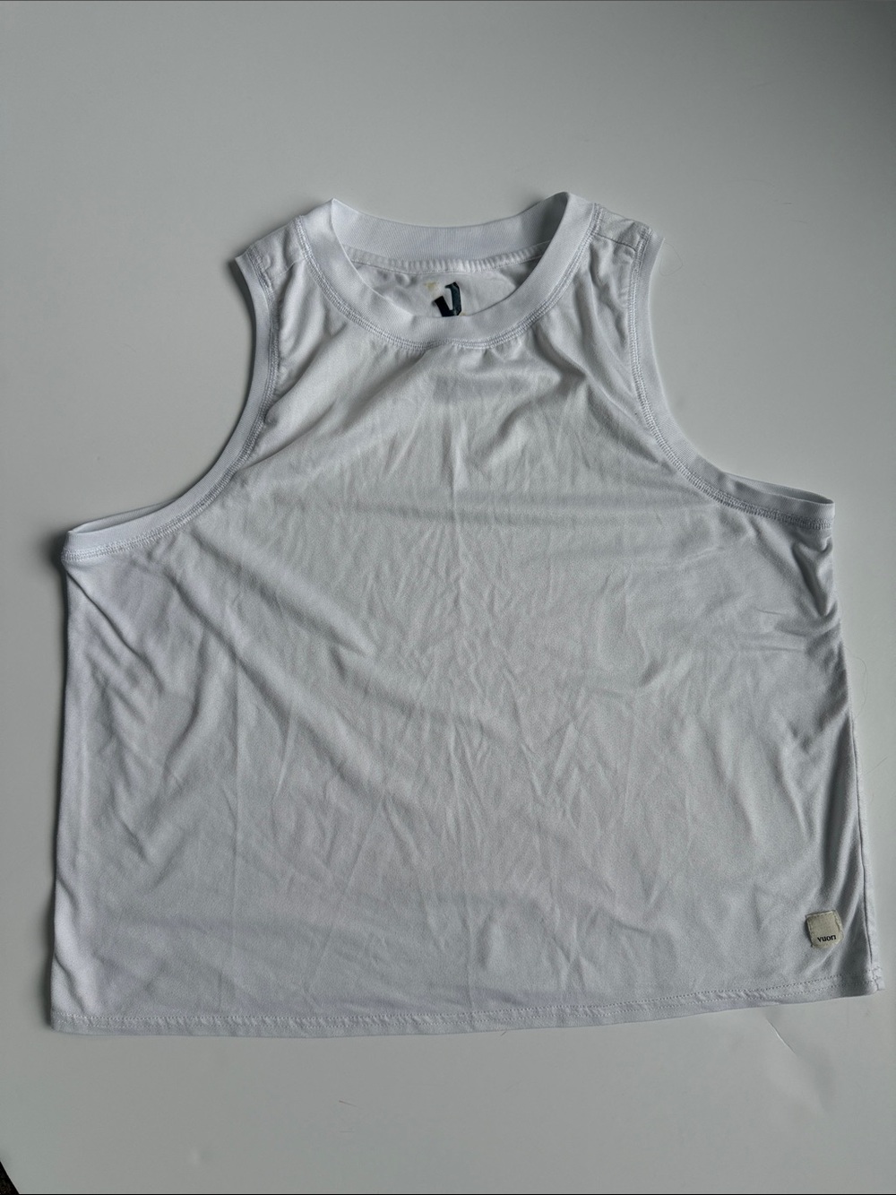 Vuori Kids White Athletic Tank Top